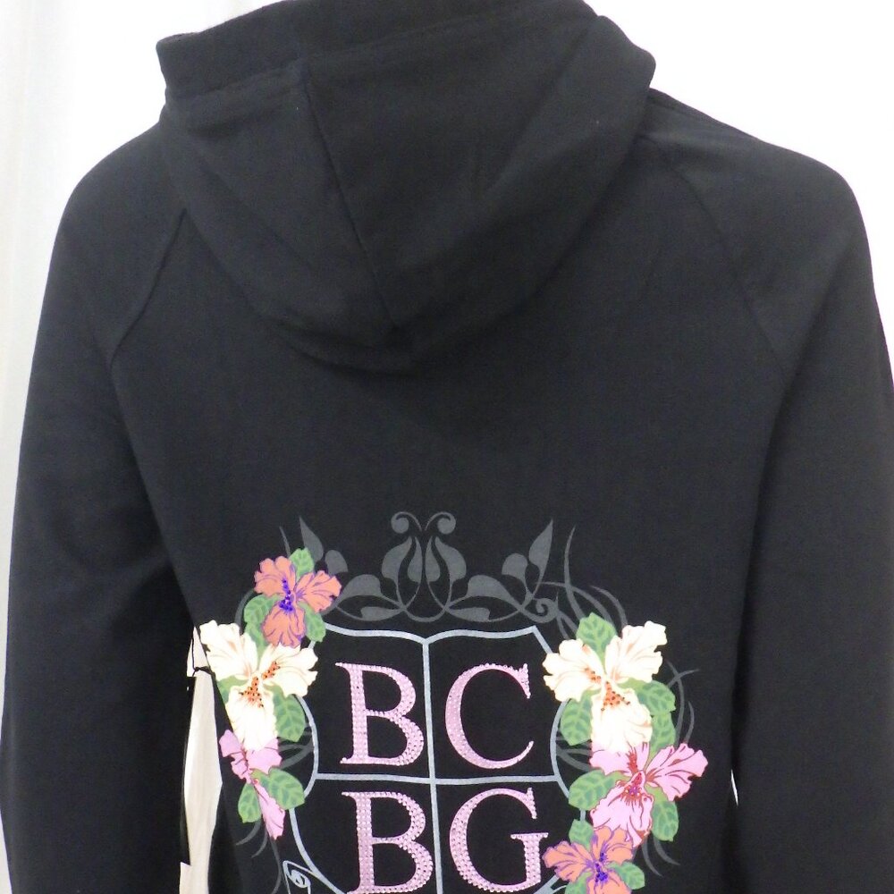 NWT BCBG sz MED, LG, XL 95% cotton PASTEL FLORAL & BLACK 2 PC TRACKSUIT - Picture 10 of 16